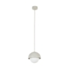 Lampadario da bagno a sospensione beige sfera 17 cm
